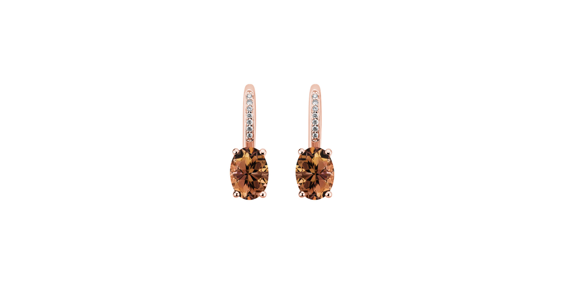 Diamond earrings with Tourmaline Lucrezia