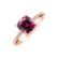 Diamond ring with Rhodolite Melody Harmony2