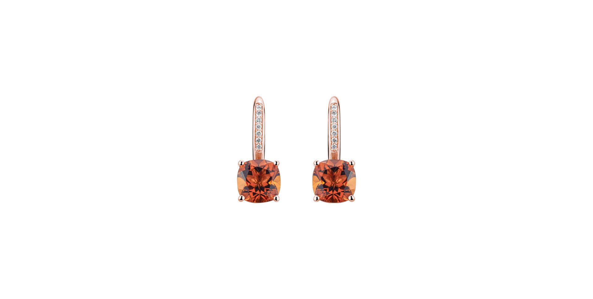 Diamond earrings with Citrine Calliope