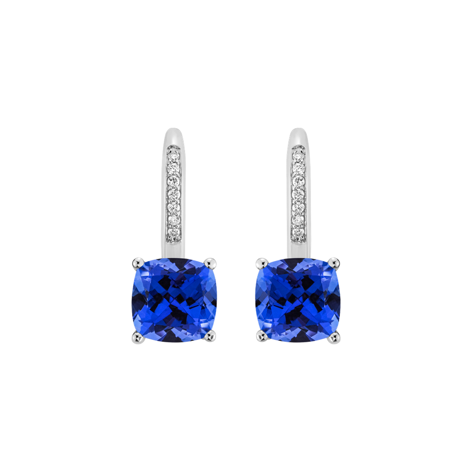 Diamond earrings with Tanzanite Calliope