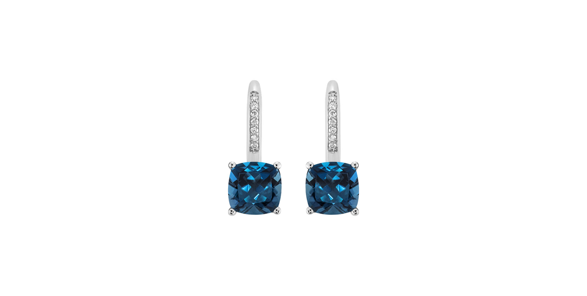 Diamond earrings with Topaz Calliope