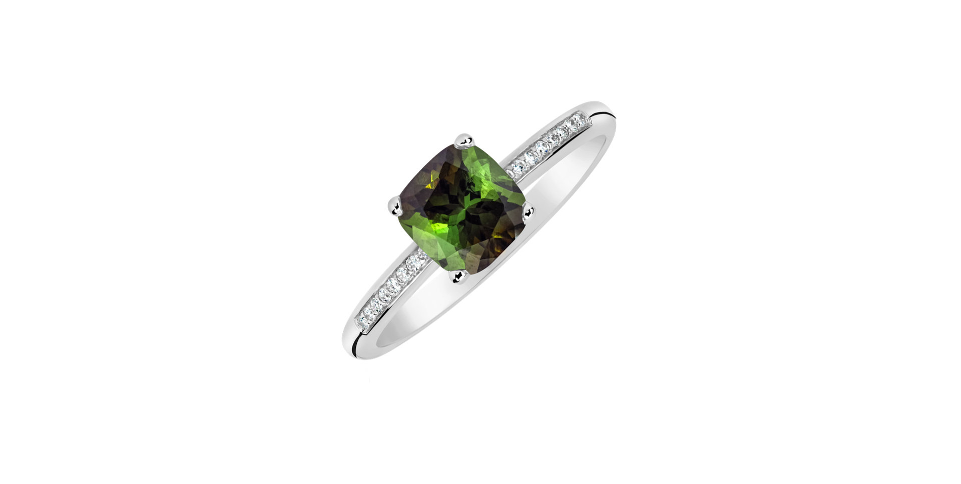 Diamond ring with Tourmaline Melody Harmony