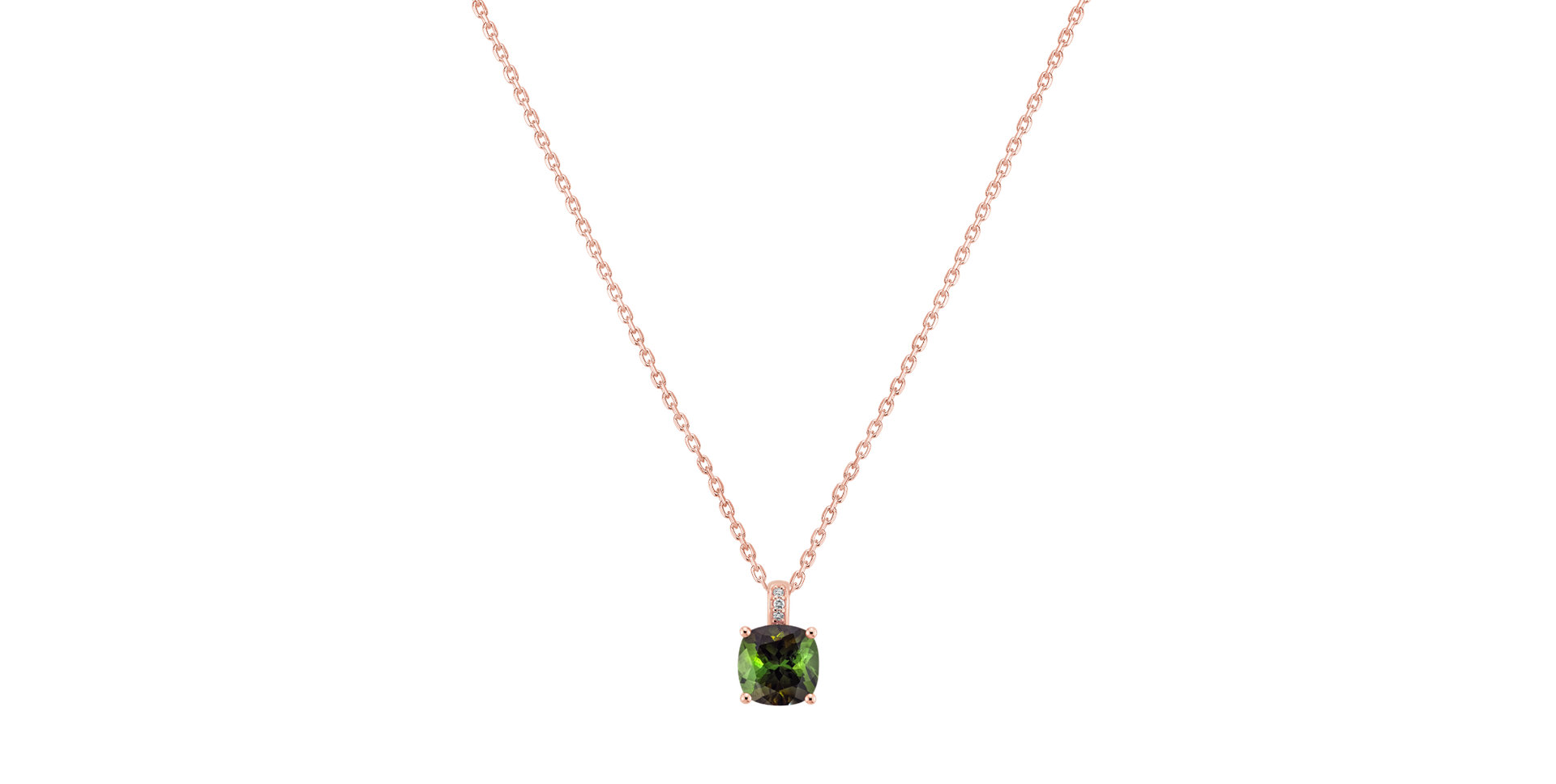 Diamond necklace with Tourmaline Linnea