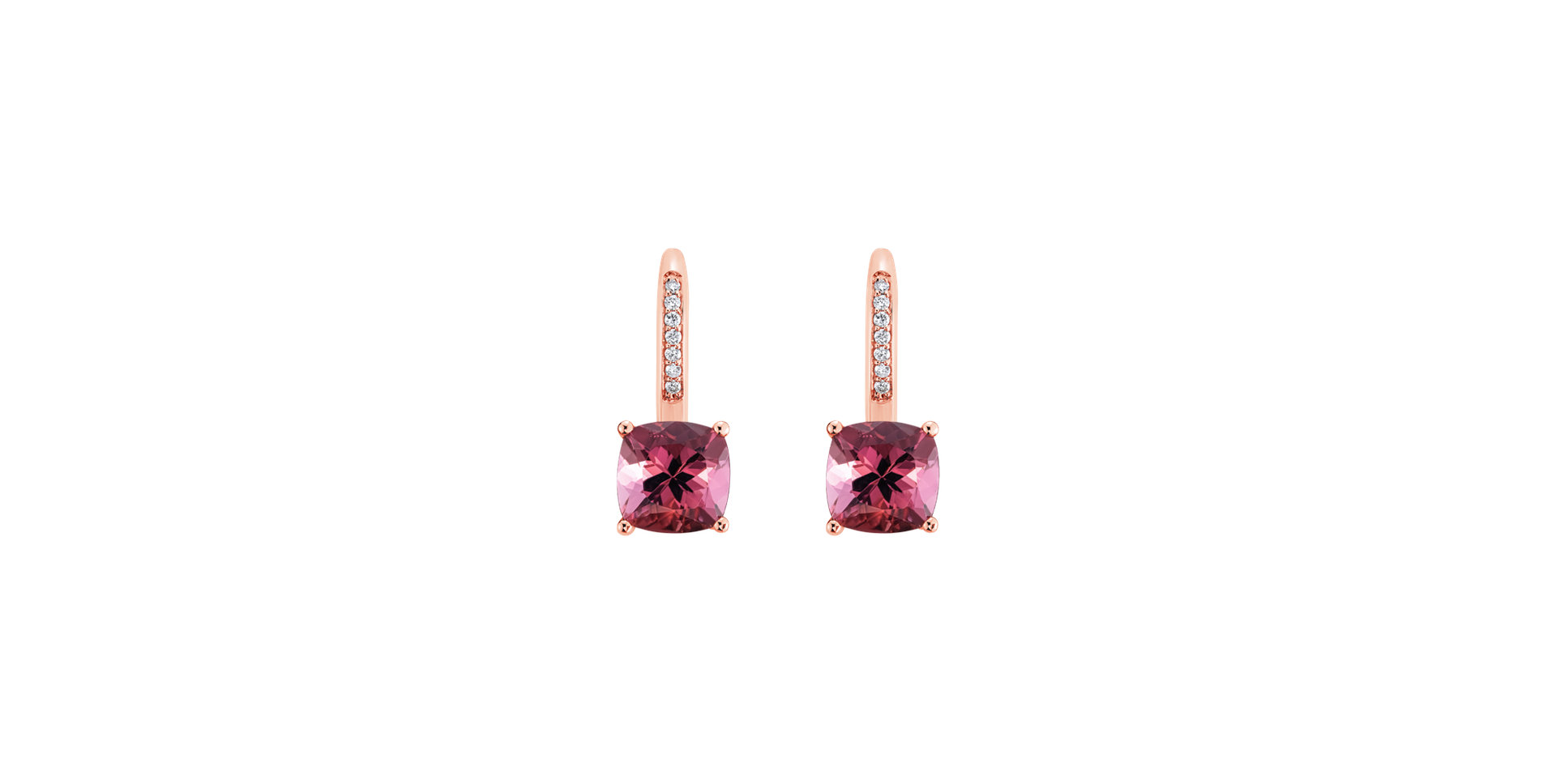 Diamond earrings with Tourmaline Calliope