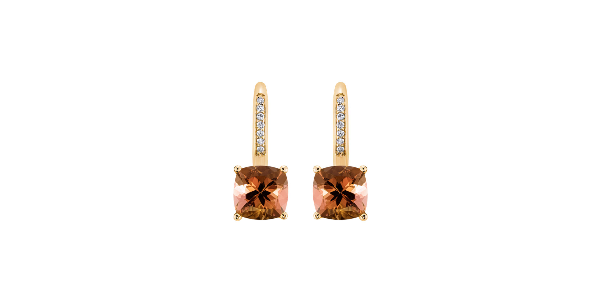 Diamond earrings with Tourmaline Calliope