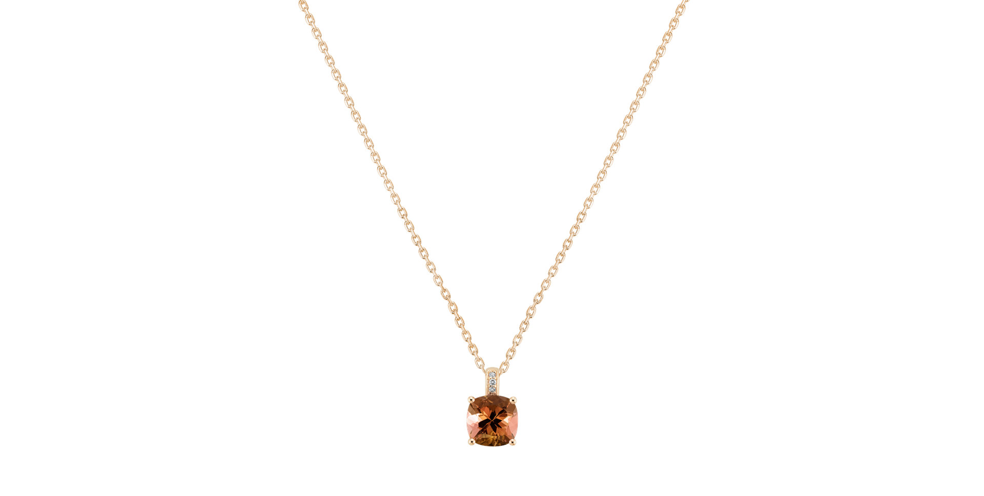 Diamond necklace with Tourmaline Linnea