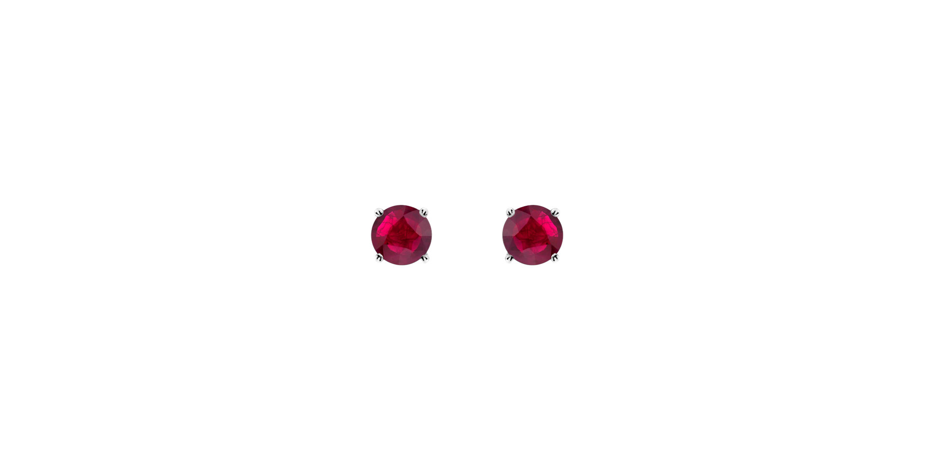 Earrings with Ruby Orbs