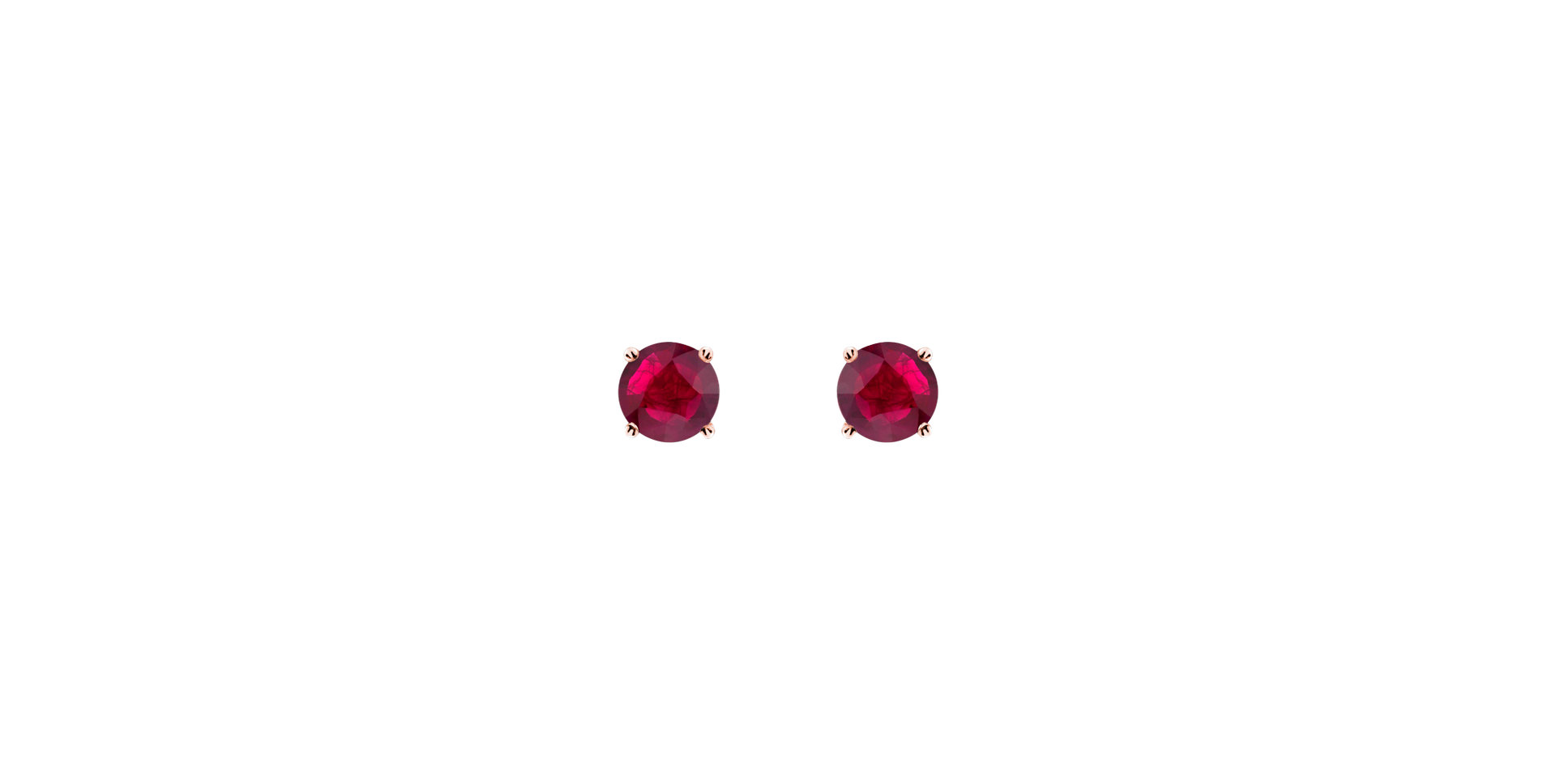 Earrings with Ruby Orbs