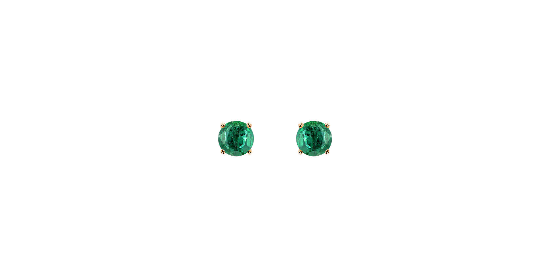 Earrings with Emerald Orbs