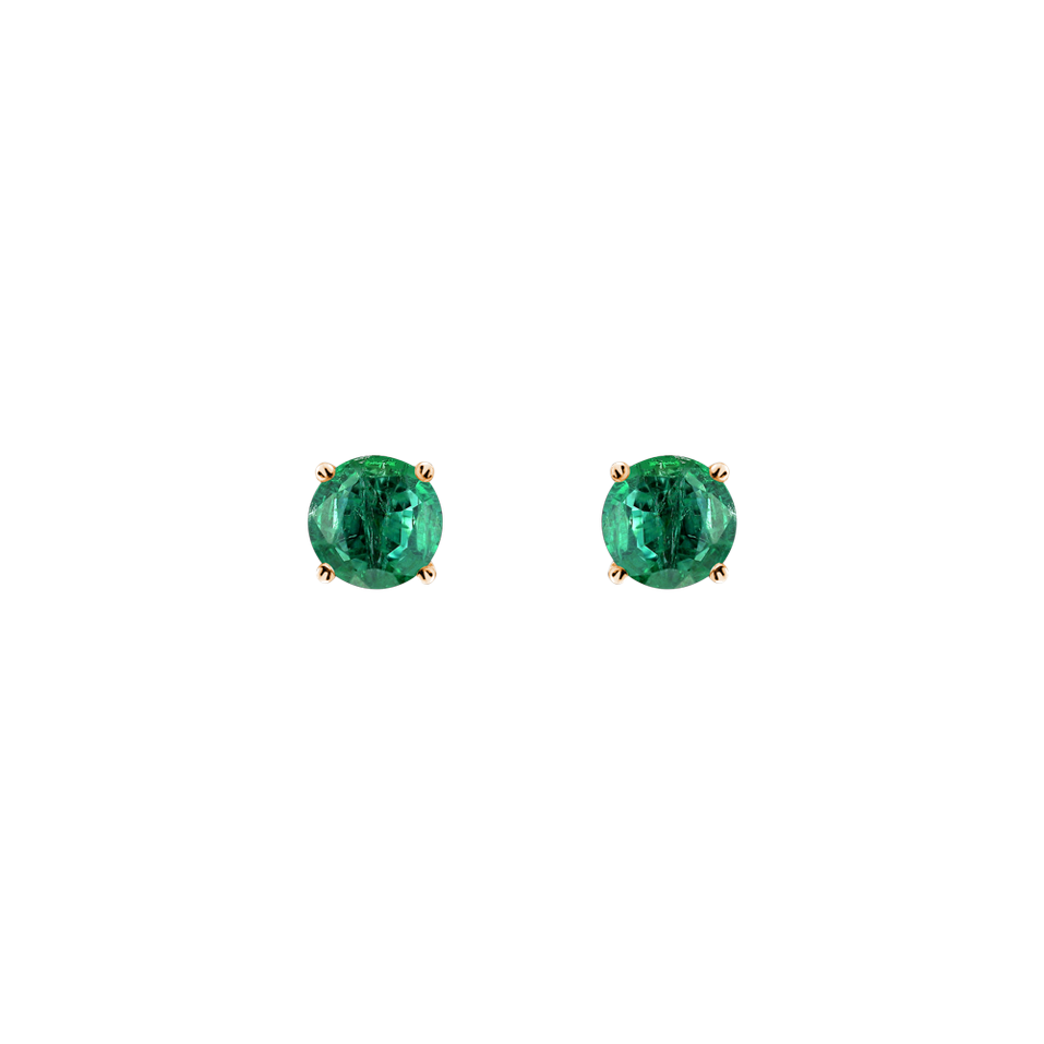 Earrings with Emerald Orbs