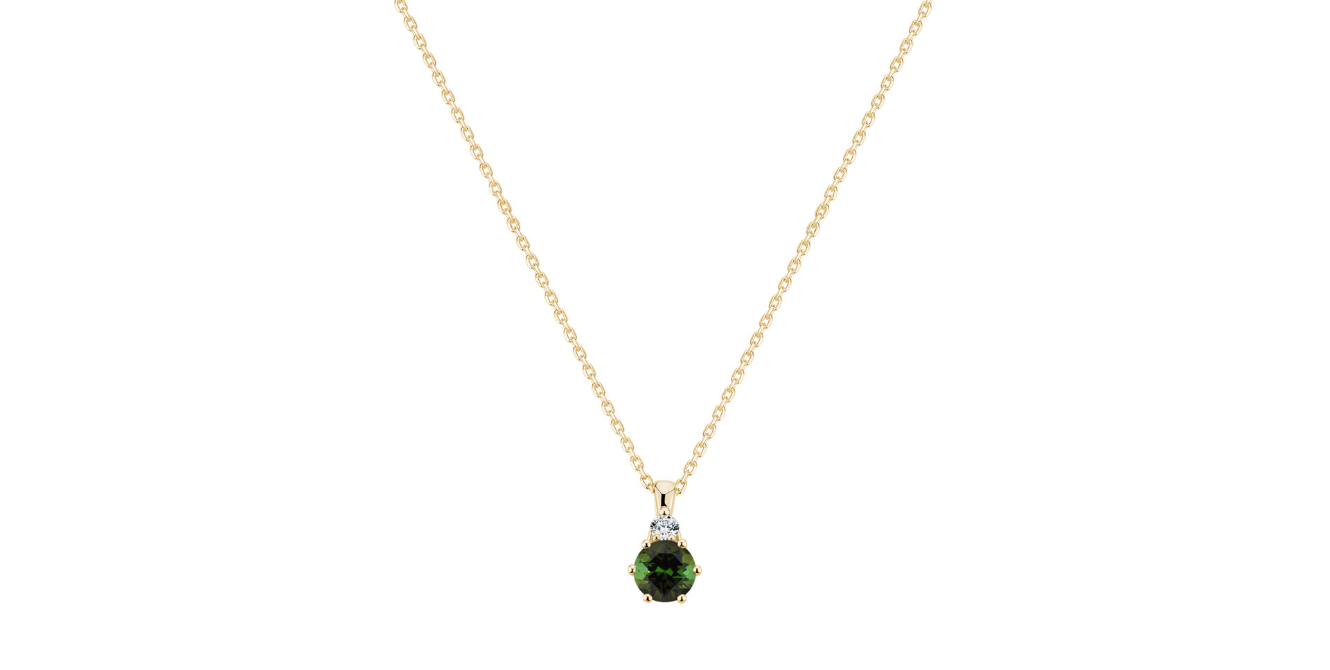 Diamond necklace with Tourmaline Diamara