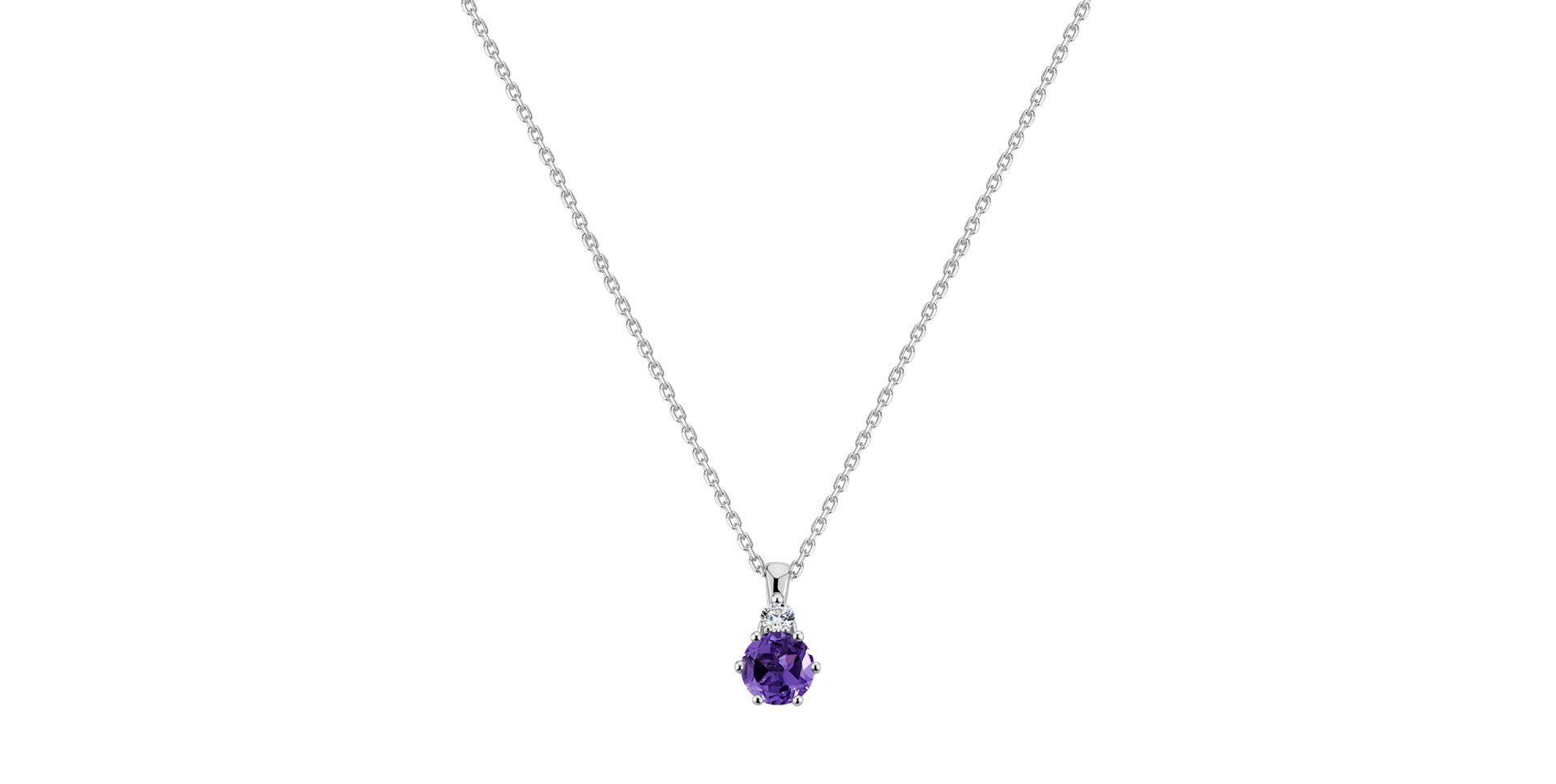 Diamond necklace with Amethyst Diamara