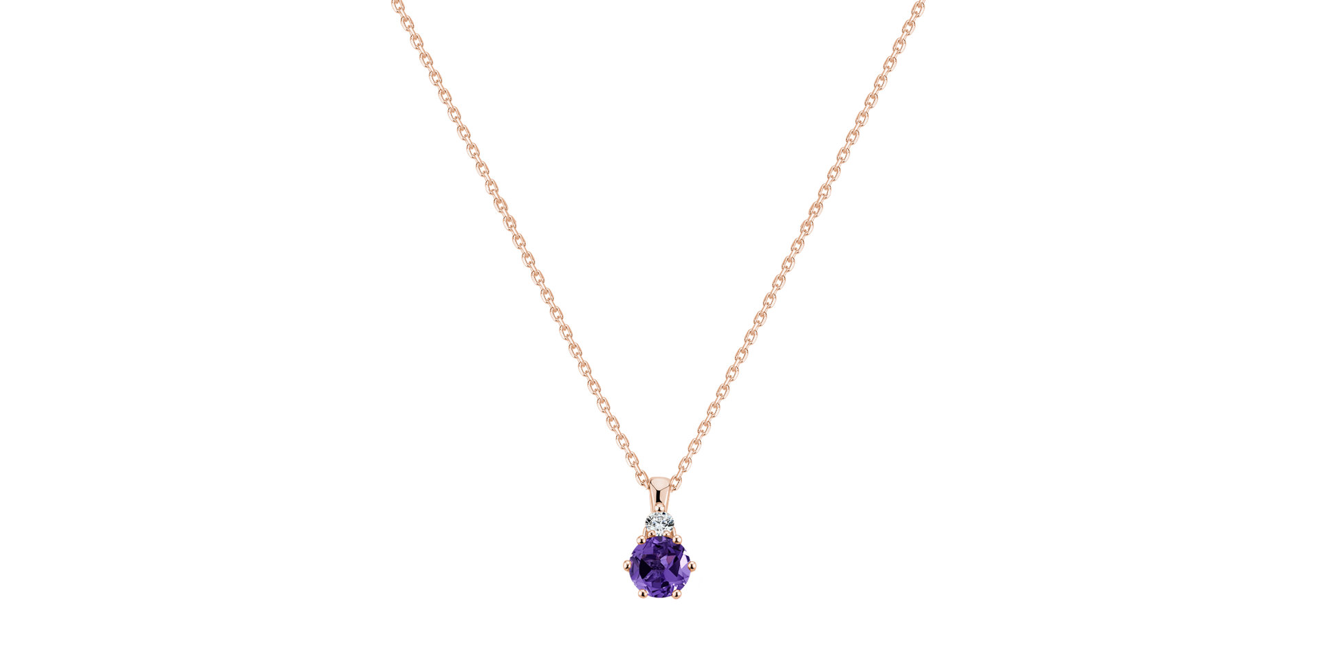 Diamond necklace with Amethyst Diamara