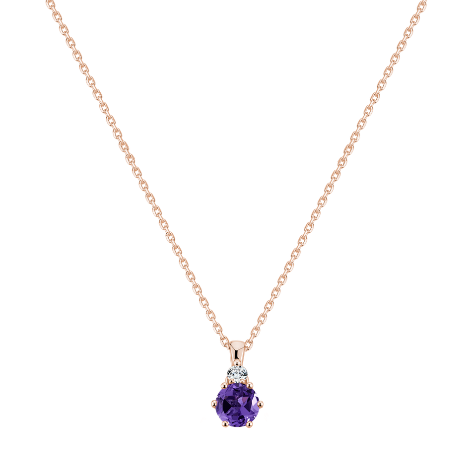 Diamond necklace with Amethyst Diamara