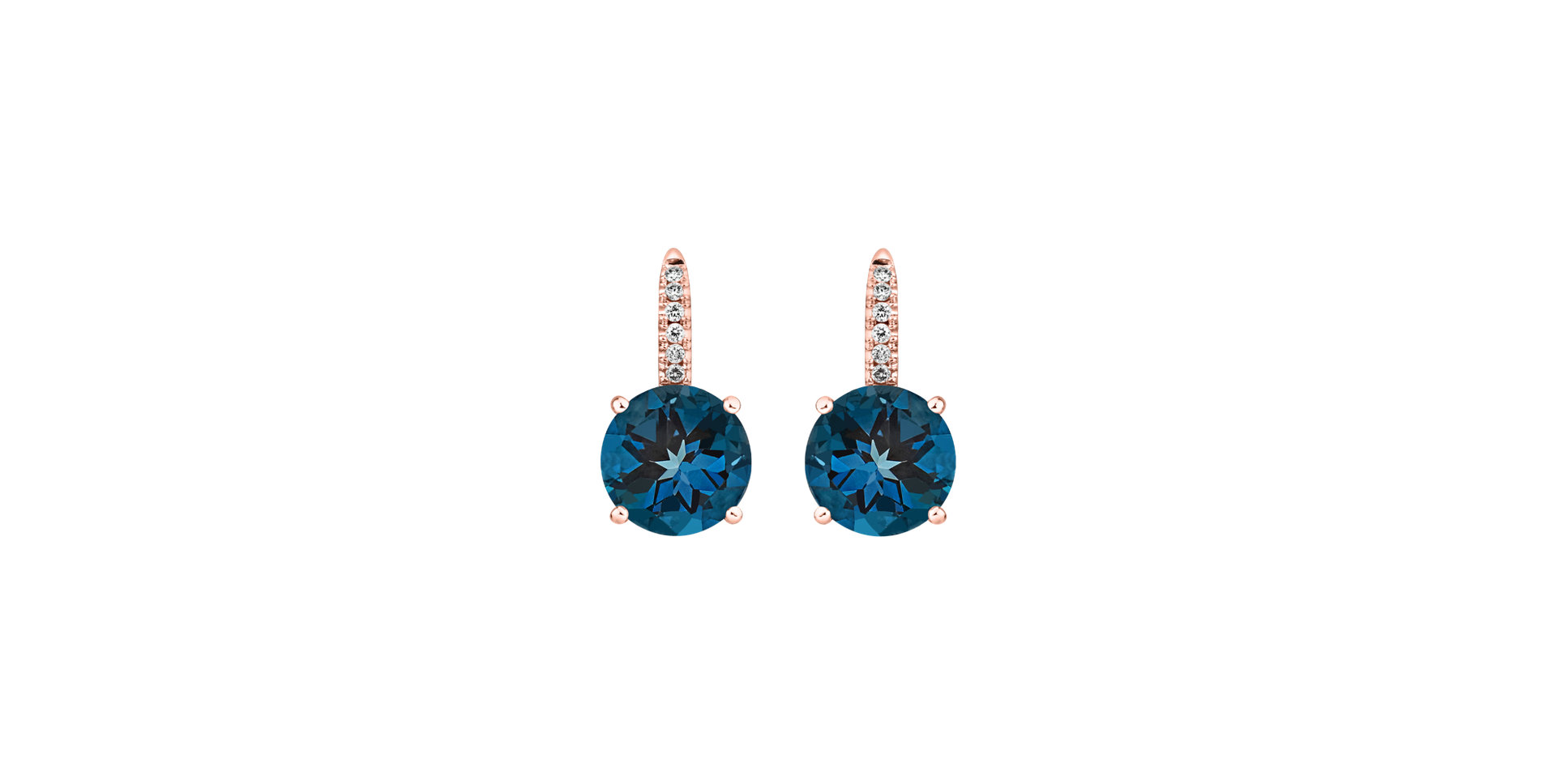Diamond earrings with Topaz Bethy