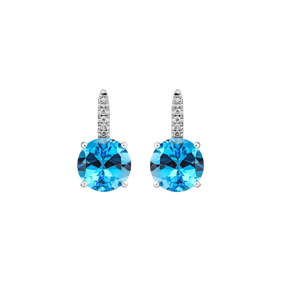 Diamond earrings with Topaz Bethy
