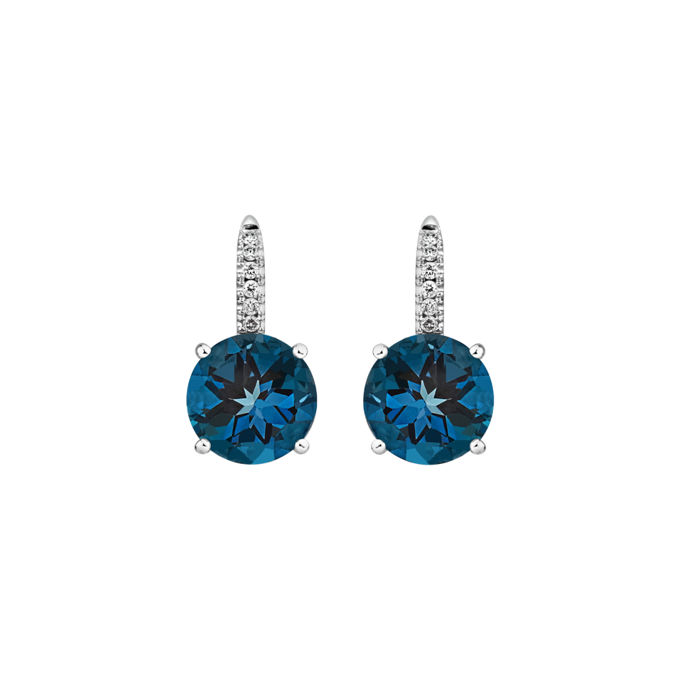 Diamond earrings with Topaz Bethy