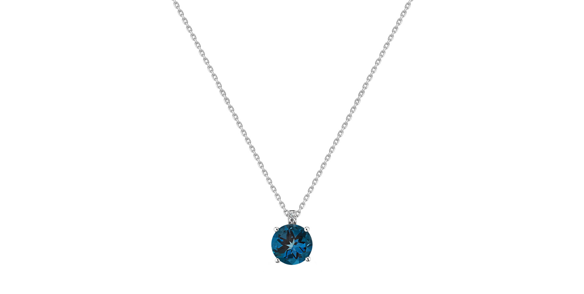 Diamond necklace with Topaz Bethy