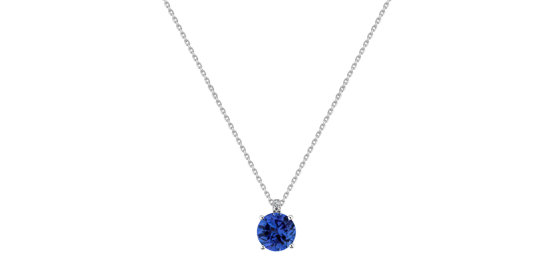 Diamond necklace with Tanzanite Bethy
