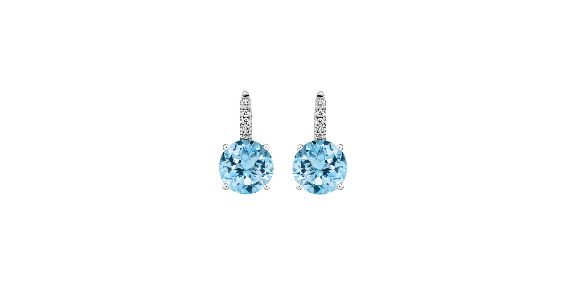 Diamond earrings with Topaz Bethy