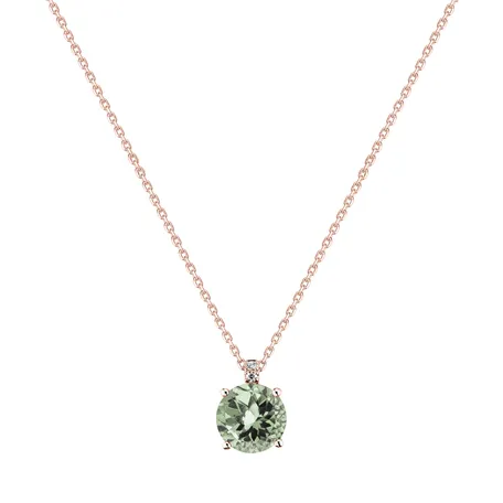 Diamond necklace with Amethyst Bethy