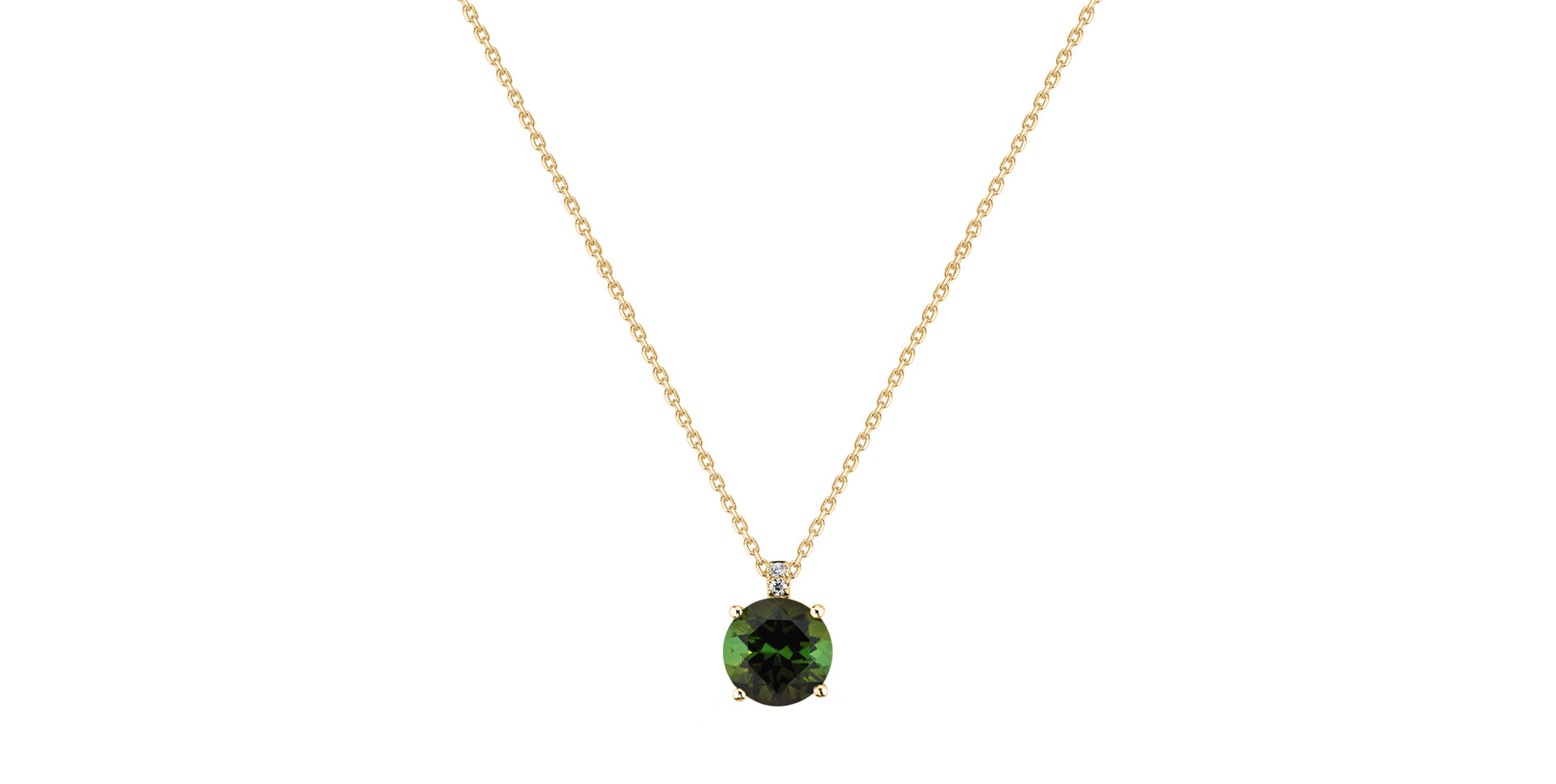 Diamond necklace with Tourmaline Bethy