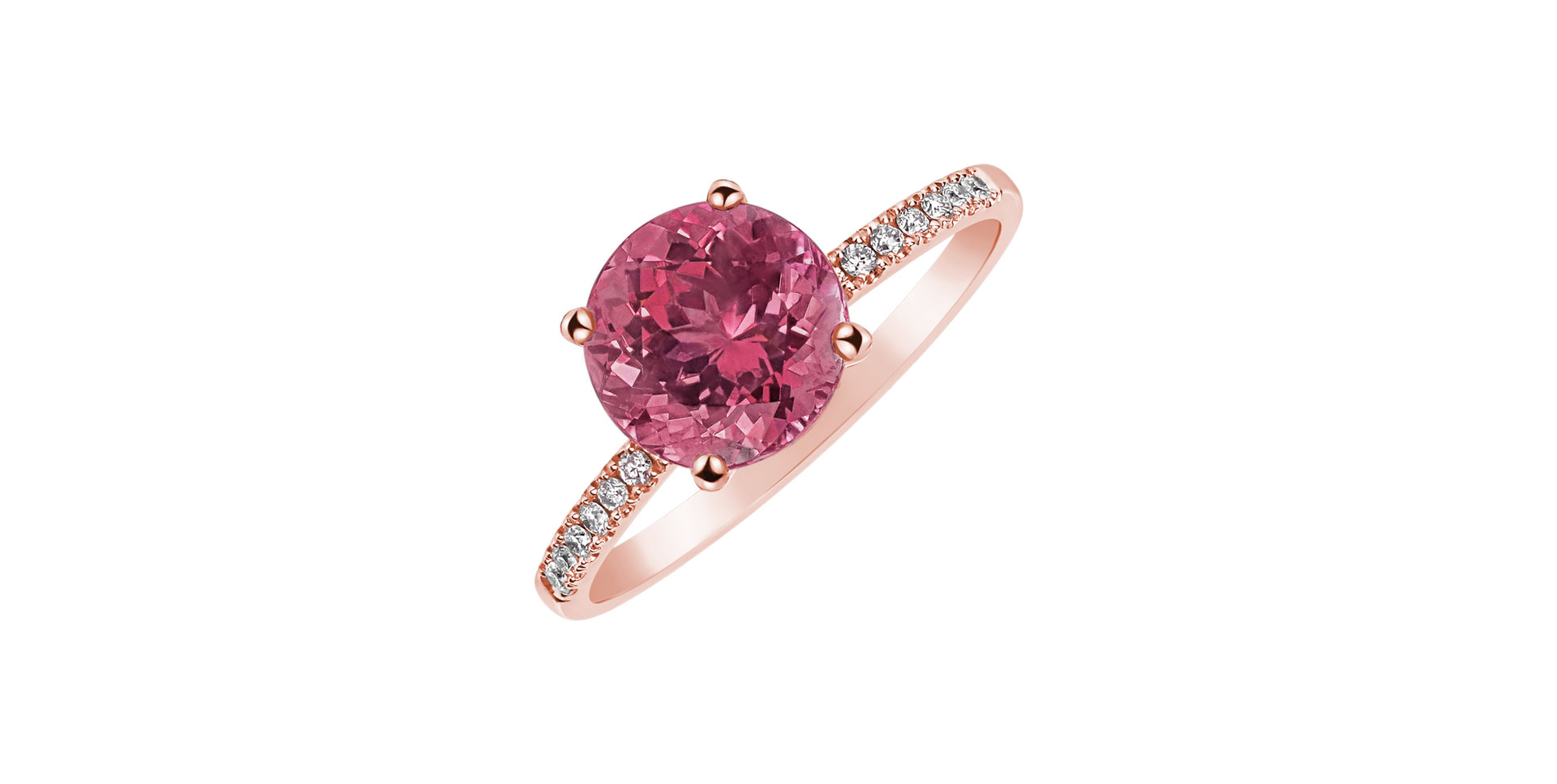 Diamond ring with Tourmaline Bethy