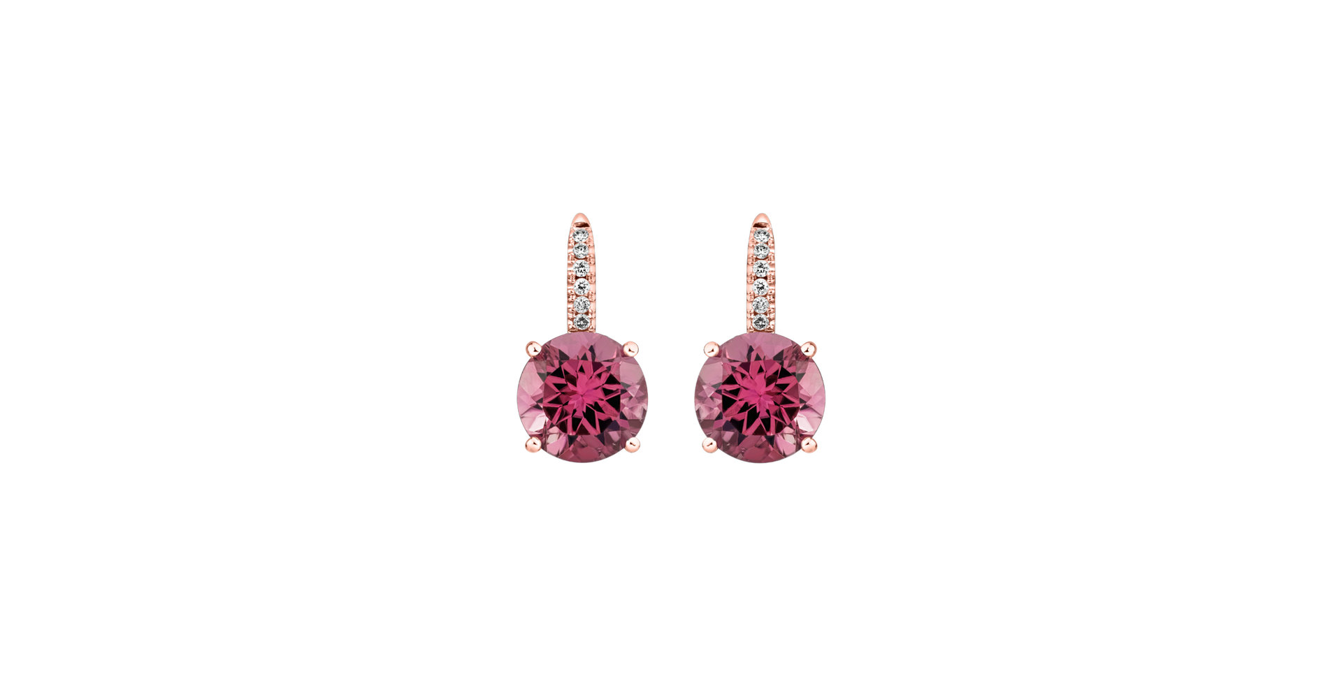Diamond earrings with Tourmaline Bethy