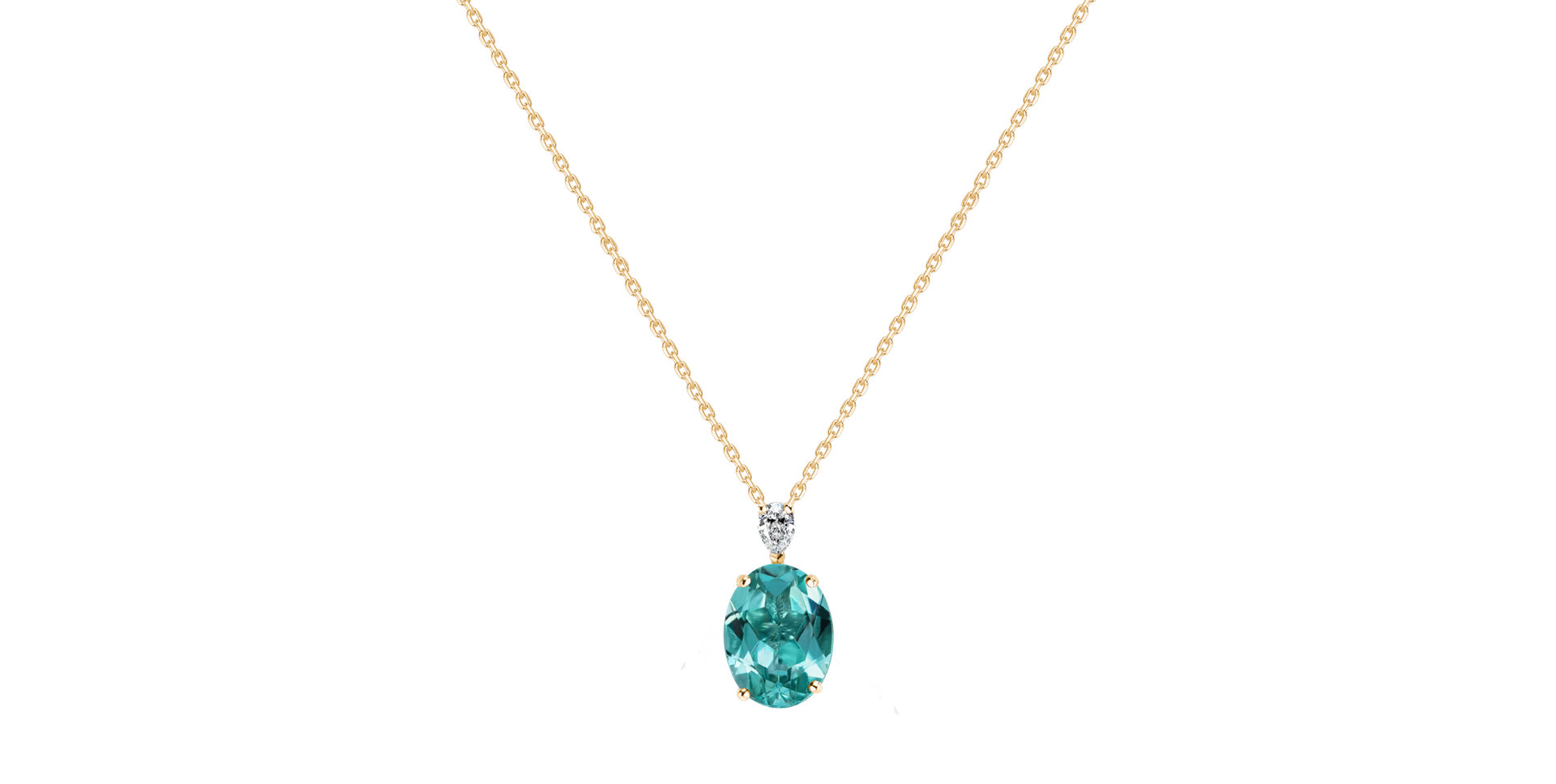 Diamond necklace with Apatite Élise