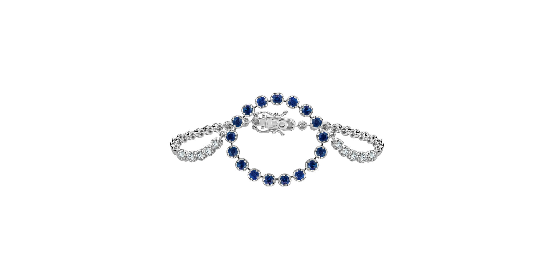 Diamond bracelet with Sapphires Lourdes