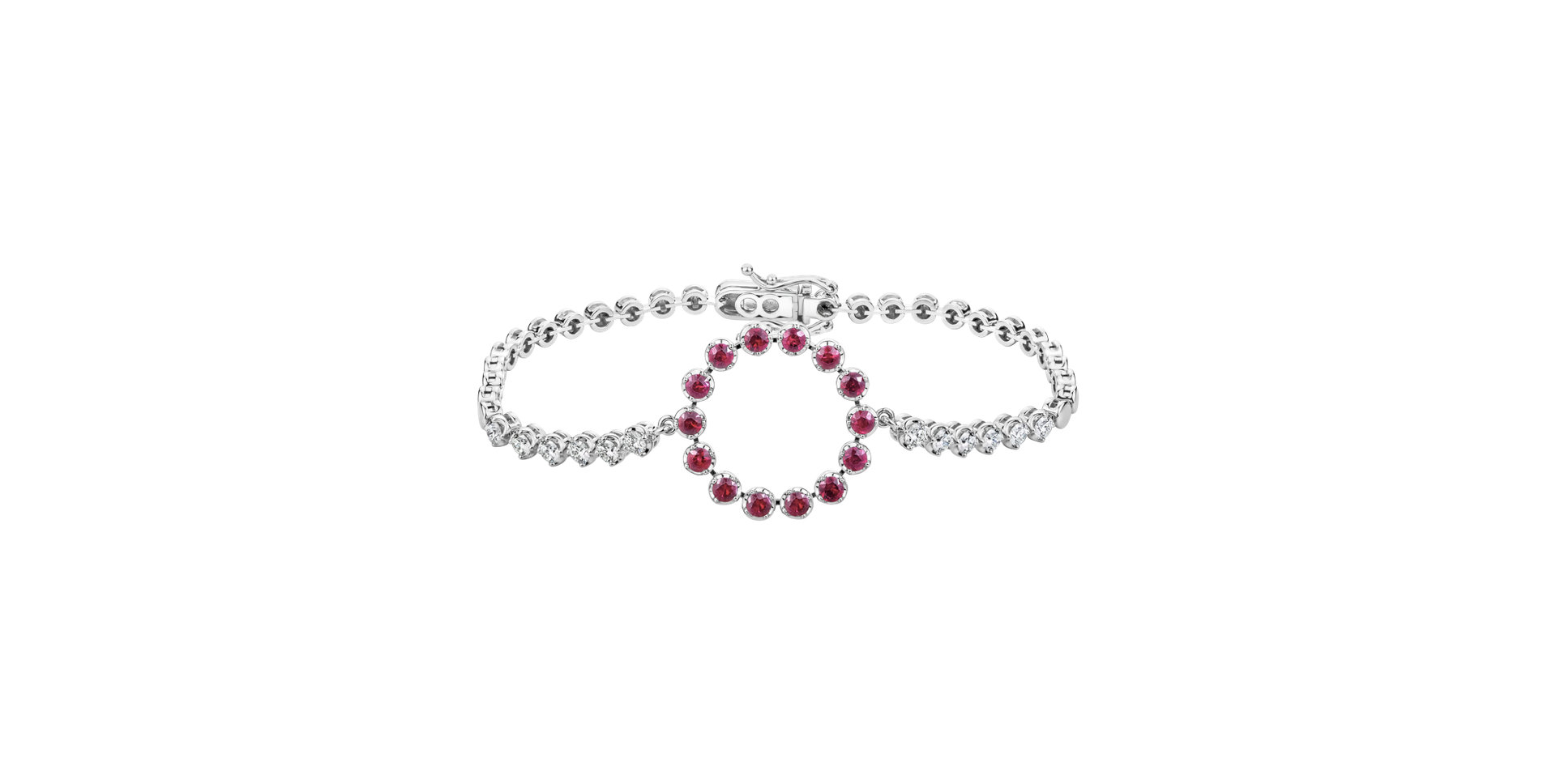 Diamond bracelet with Rubies Lourdes