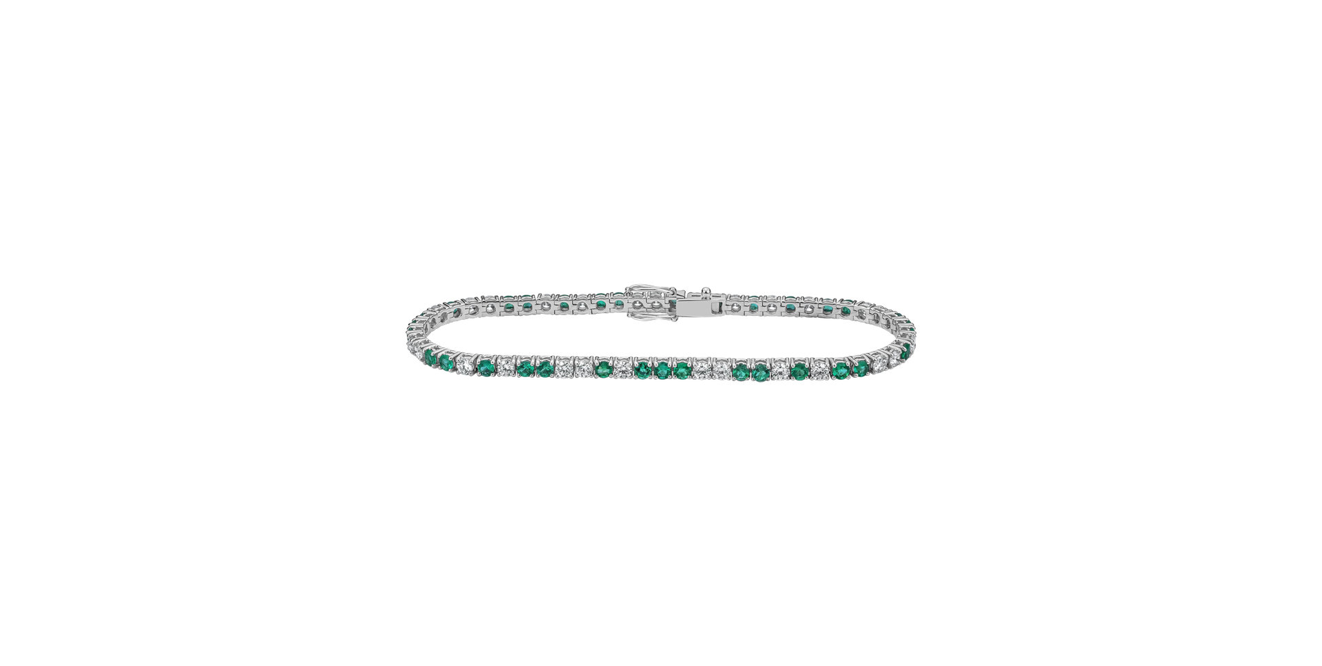 Diamond bracelet with Emeralds Mystic Tide