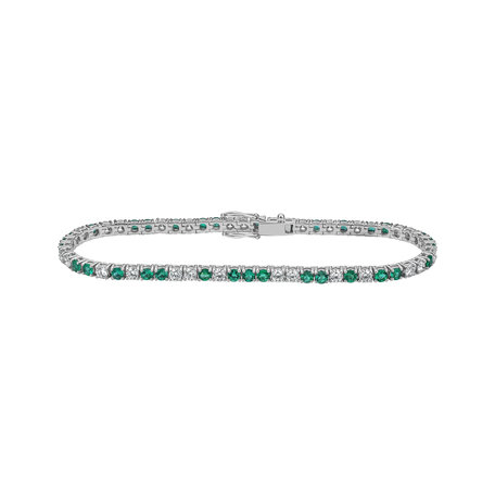 Diamond bracelet with Emeralds Mystic Tide