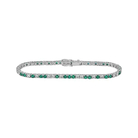 Diamond bracelet with Emeralds Mystic Tide