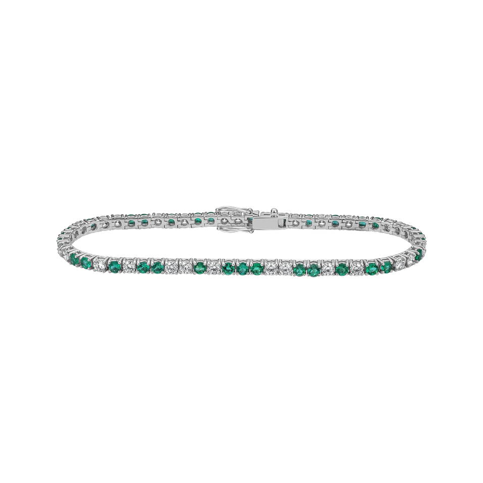 Diamond bracelet with Emeralds Mystic Tide