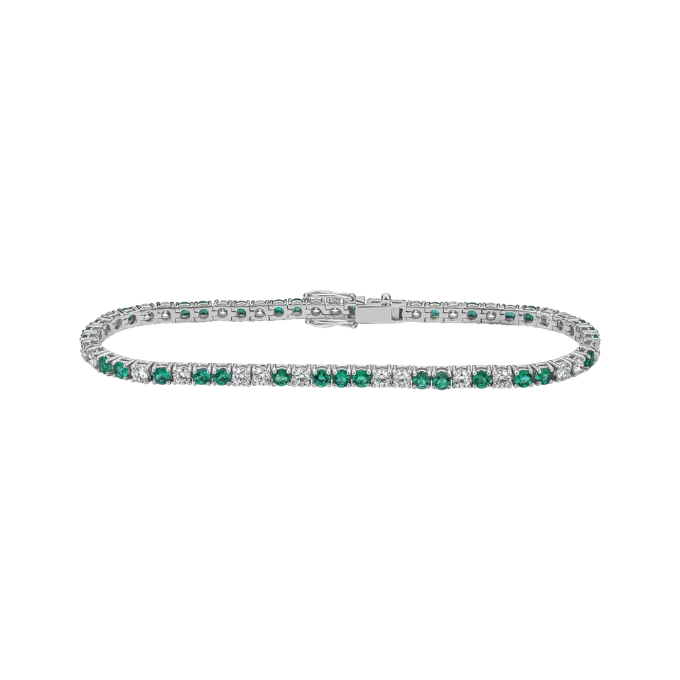 Diamond bracelet with Emeralds Mystic Tide
