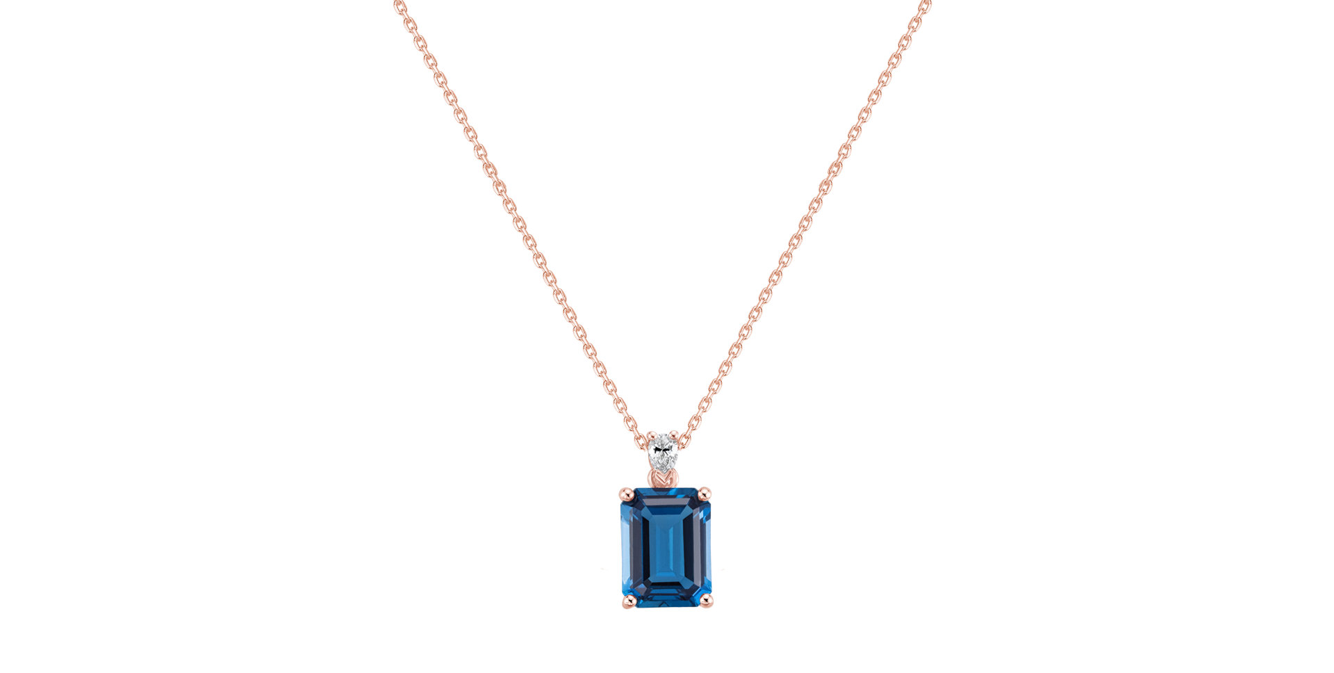 Diamond necklace with Topaz Royal Cordelia