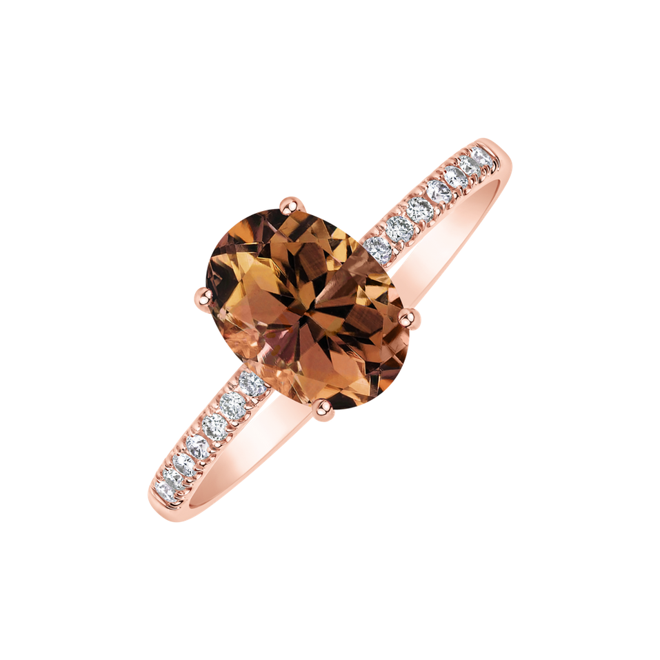 Diamond ring with Tourmaline Touch of Shine