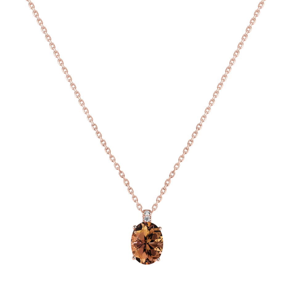 Diamond necklace with Tourmaline Grime