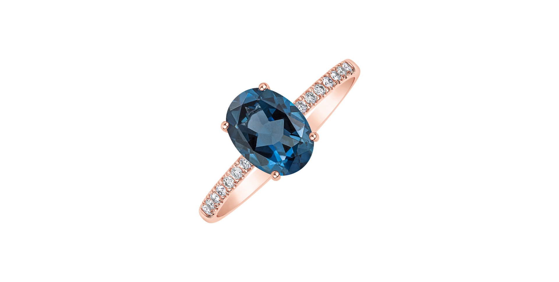 Diamond ring with Topaz Touch of Shine