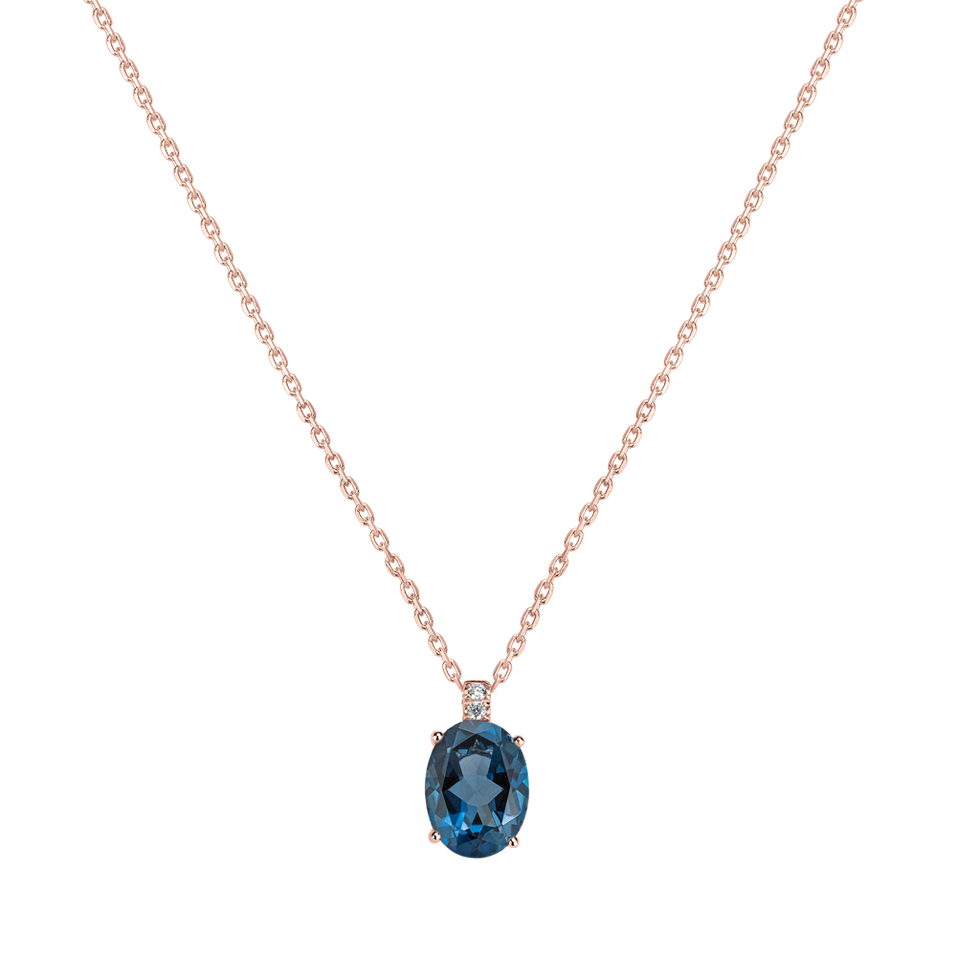 Diamond necklace with Topaz Grime