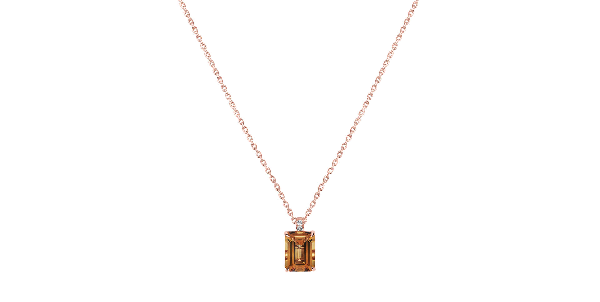 Diamond necklace with Tourmaline Carlotta