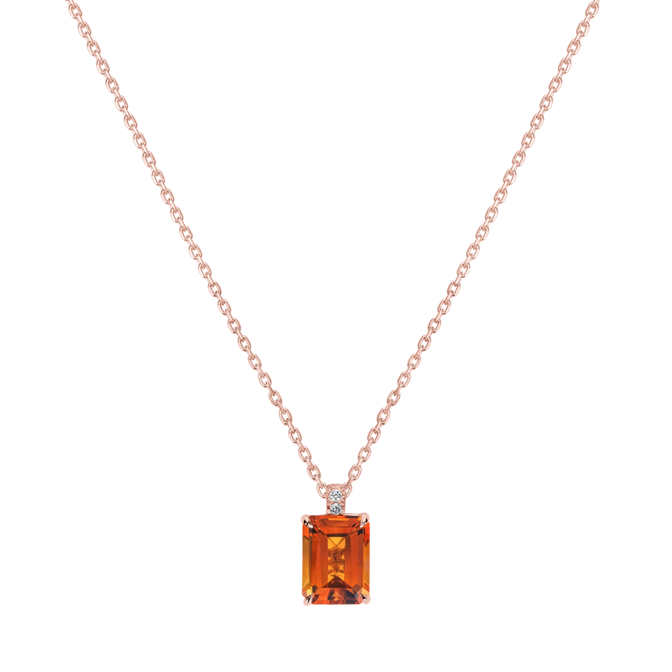 Diamond necklace with Citrine Carlotta