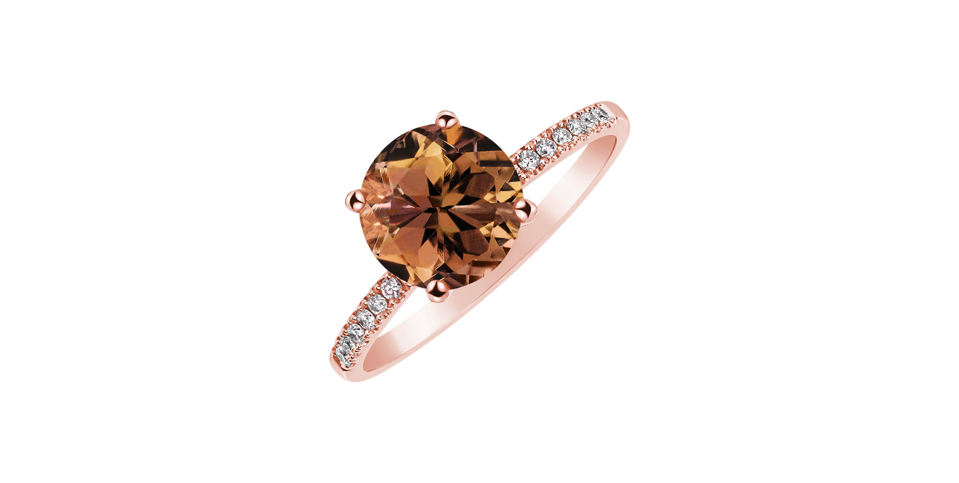 Diamond ring with Tourmaline Bethy