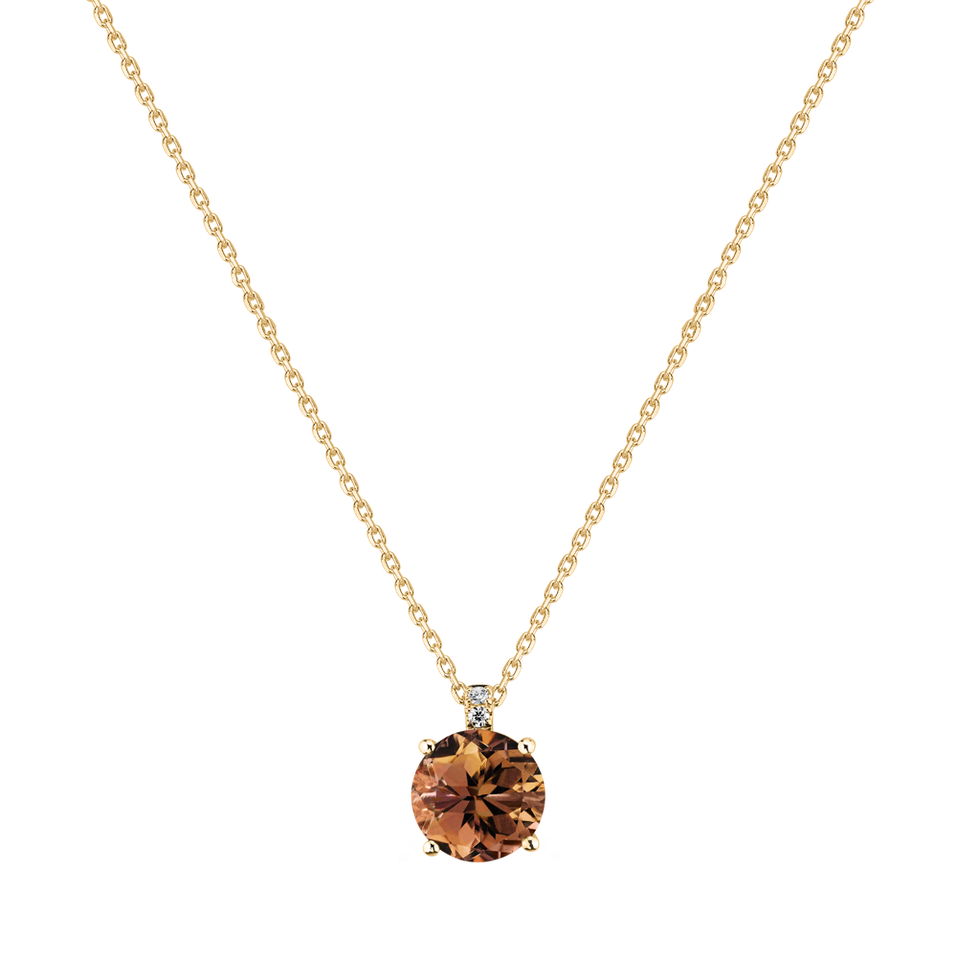 Diamond necklace with Tourmaline Bethy