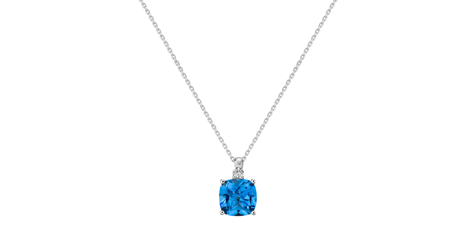 Diamond necklace with Topaz The Duchess