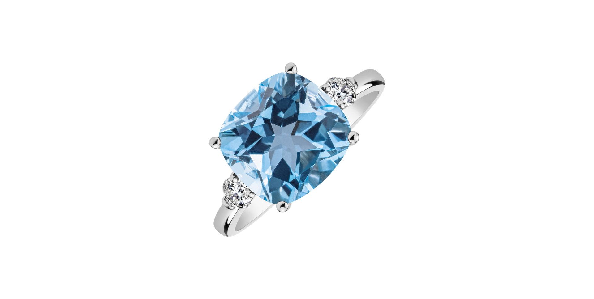 Diamond ring with Topaz The Duchess