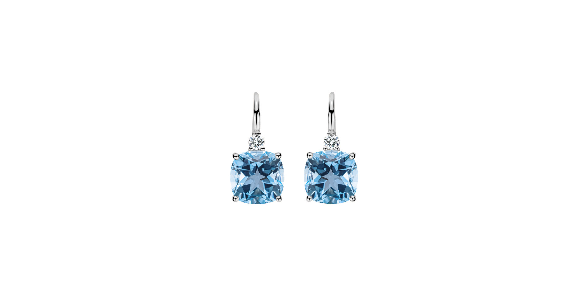 Diamond earrings with Topaz The Duchess