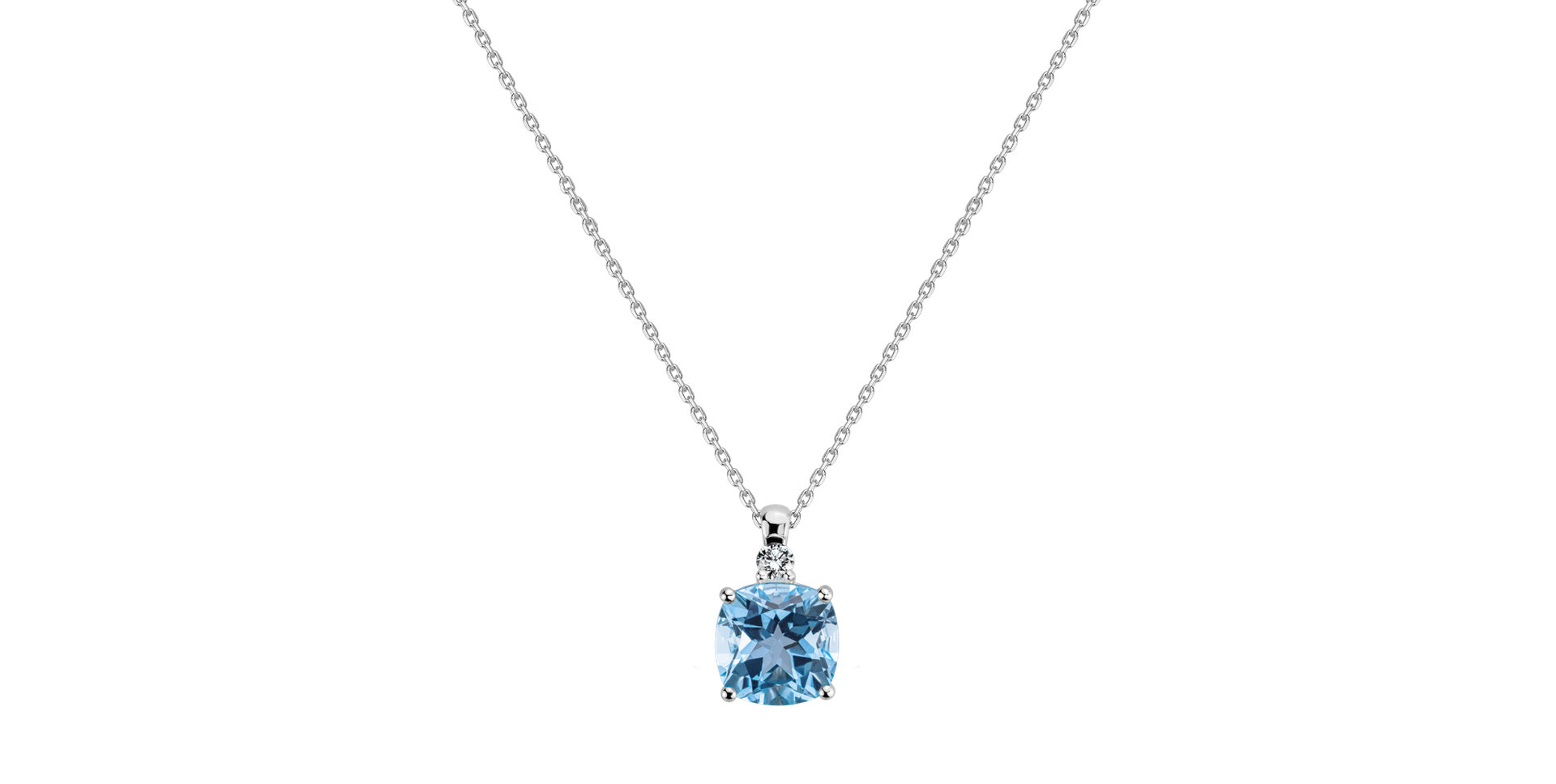 Diamond necklace with Topaz The Duchess
