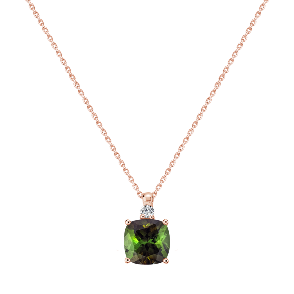 Diamond necklace with Tourmaline The Duchess